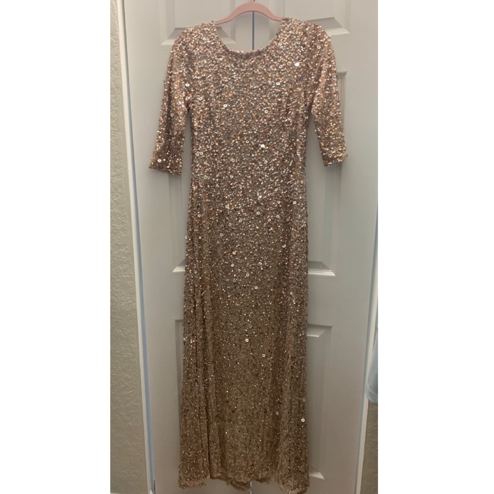 Adrianna Papell Gold Sequin Gown